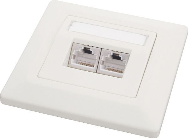 Solarix - Uppoasennettava pistorasia - CAT 6 - STP - RJ-45 - valkoinen