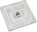 Solarix SX9-1-5E-UTP-WH - Innbygd utgang - CAT 5e - UTP - RJ-45 - hvit - 1 sett