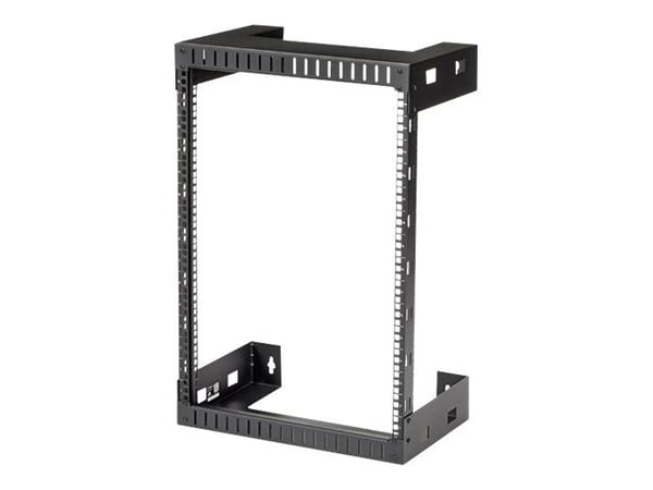 StarTech.com 15U 19" Wall Mount Network Rack - 12" Deep 2 Post Open Frame Server Room Rack for Data/AV/IT/Computer Equipment/Patch Panel with Cage ...