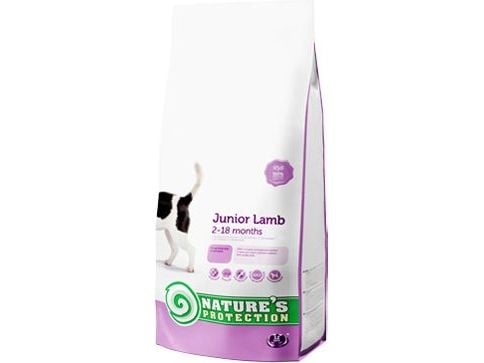 Nature's Protection Junior lammas 7,5kg, karitsanlihaa sisältävä kuivaruoka nuorille koirille kaikille roduille