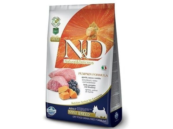 FARMINA N&D Pumpkin Dog Lamb & Blueberry Adult Mini - tørfoder til hunde - 800 g FARMINA N&D Pumpkin Dog Lamb & Blueberry Adult Mini - tørfoder til hunde - 800 g