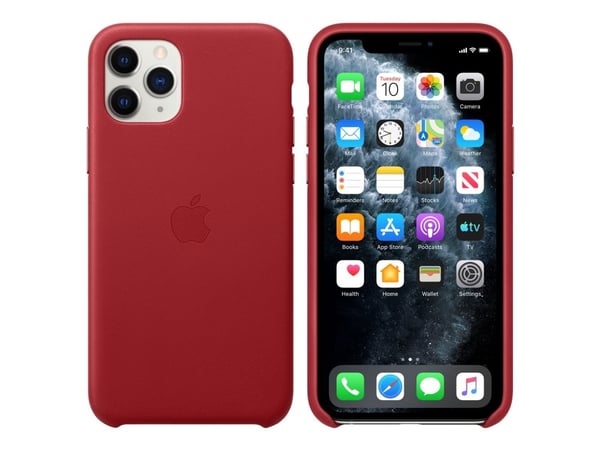 Apple - (PRODUCT) RED - baksidedeksel for mobiltelefon - lær - rød - for iPhone 11 Pro