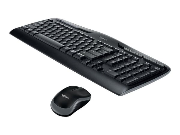 Logitech Wireless Combo MK330 - Tastatur- og mussett - trådløs - 2.4 GHz - US International - svart