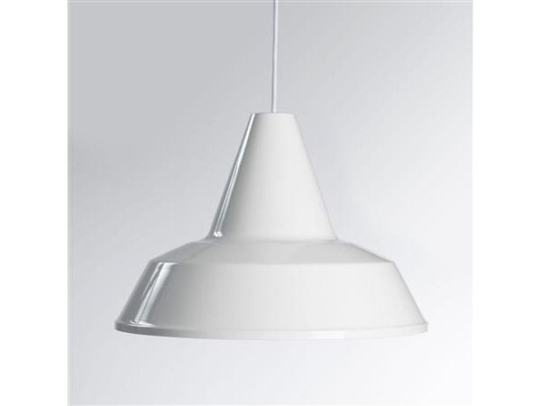 Værkstedslampe med E27 fatning, design klassiker Ø 400 mm hvid STANDARD