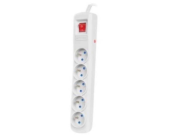 Armac ARC 5 - Strømstødsbeskytter - AC 230 V - 2300 Watt - output-stikforbindelser: 5 - 5 m ledning - grå