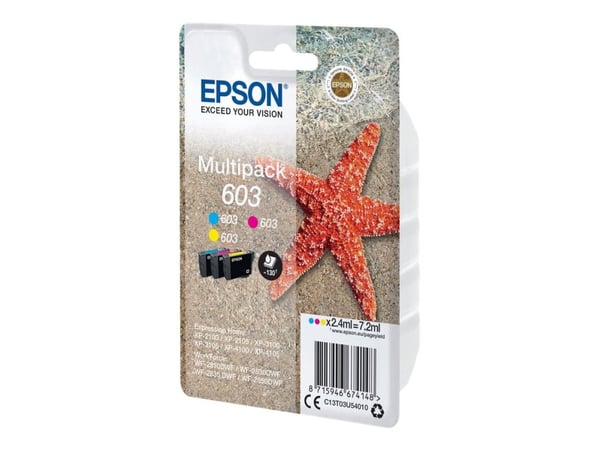 Epson 603 Multipack - 3-pack - gul, cyan, magenta - original - blister - blekkpatron - for Expression Home XP-2150, 2155, 3150, 3155, 4150, 4155; W...