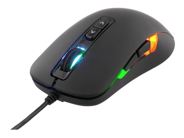 DELTACO GAMING - Mus - optisk - 7 knapper - kablet - USB - svart
