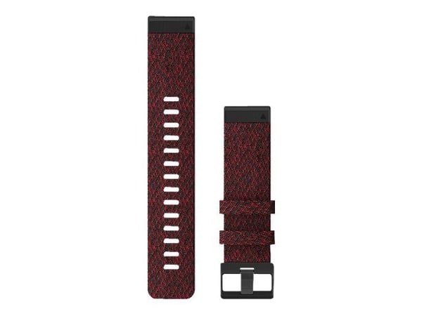 Garmin QuickFit - KlocKräm för smart klocka - rödmönstrad - för fenix 6; fenix 7; Instinct Solar