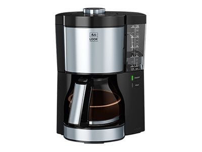 Melitta 6766589, Suodatinkahvinkeitin, Jauhettu kahvi, 1080 W, Musta, Hopea