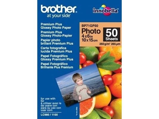 Brother - Skinnende - 100 x 150 mm 50 ark fotopapir - for Brother DCP-J4120, J772, J774, J785, MFC-J2720, J4625, J6530, J6930, J880, J890, J895