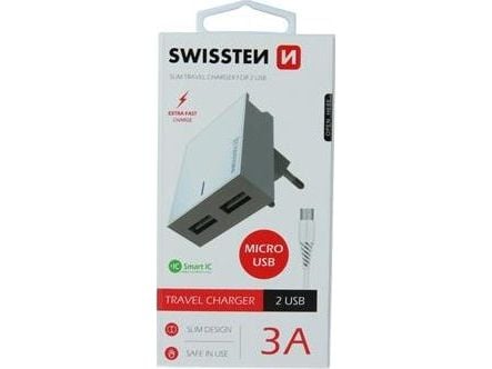 Laturi Swissten 2x USB-A 3 A (22041000)