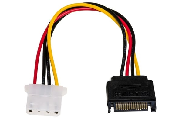 Akyga AK-CA-11 - Strømadapter - 4-pin intern strøm (hunn) til SATA-strøm (hann) - 15 cm