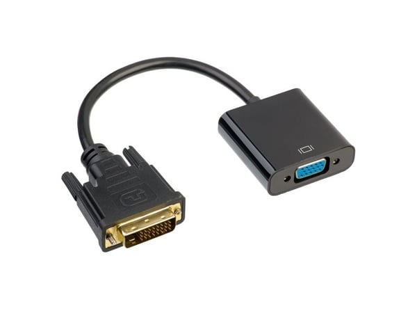 Akyga - Videoadapter - dobbeltlink - DVI-D han til HD-15 (VGA) hun - 15 cm - 15 cm