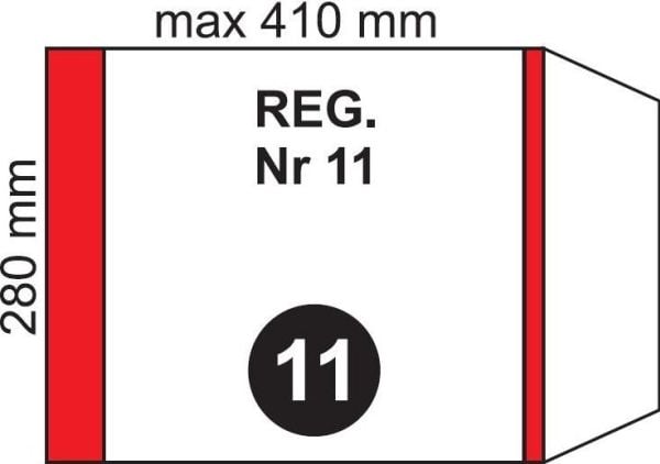 Kansi lokerolaatikolle säädettävä NR 11 (20 kpl)