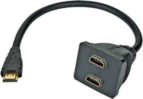 TDCZ kphdma-6, 0,3 m, HDMI Type A (Standard), 2 x HDMI Type A (Standard), Svart