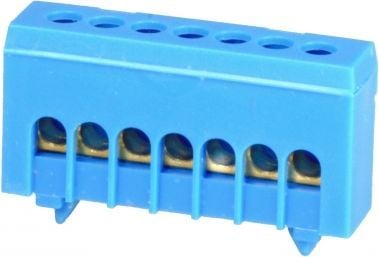 Simet liitäntäliitin TS35 eristetty nollajohdin N 7-napainen 7x16mm2 sininen 870N-7FS (89820003)