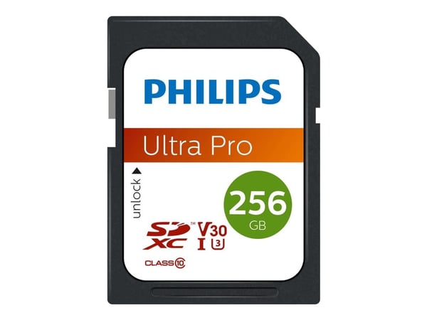 Philips Ultra Pro FM25SD65B - Flashminnekort - 256 GB - Video Class V30 / UHS-I U3 / Class10 - SDXC