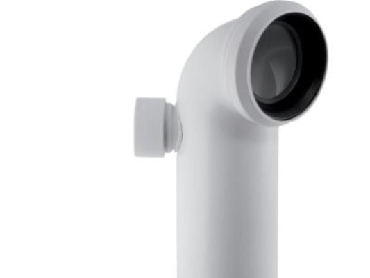 GEBERIT wc-allas 90gr. valkoinen - lisäliitäntä vasen, 110mm, 50mm, Alppivalkoinen