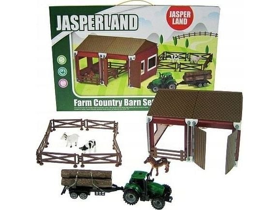 Hipo gård 51 deler + traktor i eske