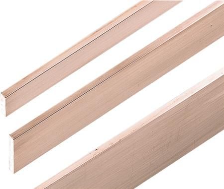 Kuparikisko litteä 10x40mm, pituus a 4000mm. E-CU kupari CW 004A/005A-R300-cu-ETP