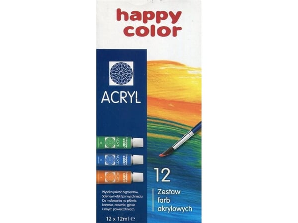 Happy Color Acrylic maler 12 farger Happy Color Acrylic maler 12 farger