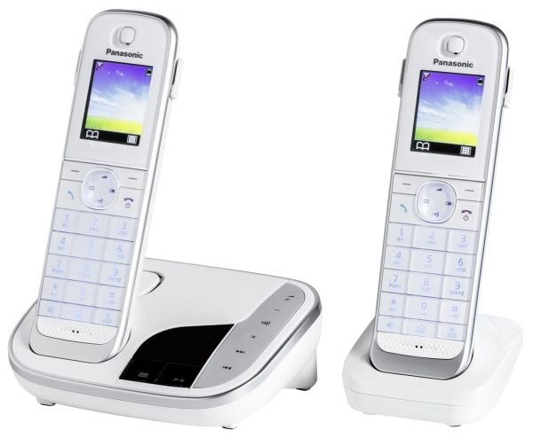 Panasonic KX-TGJ322GW - Trådlös telefon - svarssysten med nummerpresentation - DECT - vit + 1 extra handuppsättning