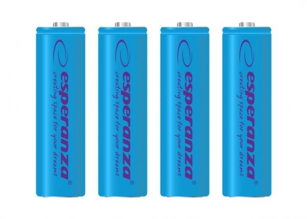 Esperanza - Batteri 4 x AA-type - NiMH - 2000 mAh - blå