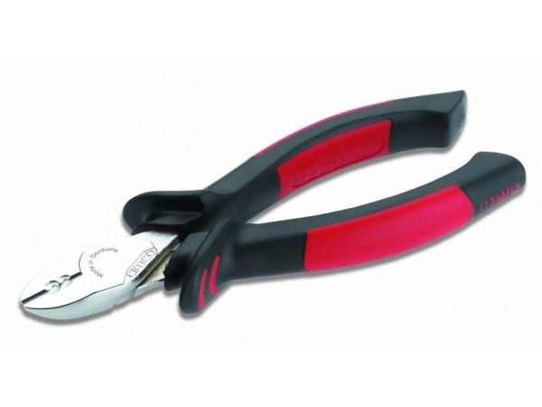 Cimco 10 0652, Diagonal tang, 2,5 mm, Sjokkresistent, PU plastikk, Stål, Plast, Sort, Rød