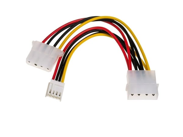 Akyga - Strømadapter - 4-pin intern strøm (hunn) til 4-pin intern strøm, 4-pin mini-strømkontakt - 15 cm