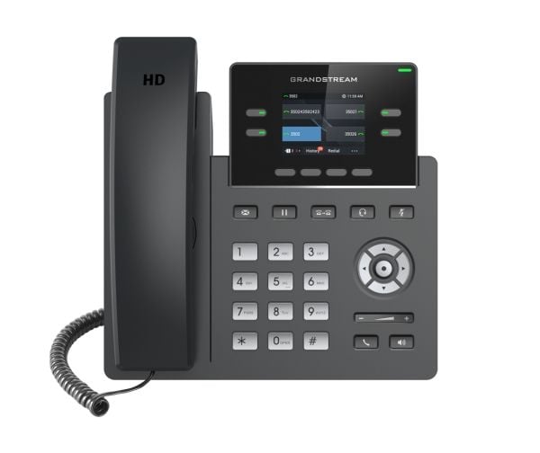 Grandstream GRP2612 - VoIP-telefon med anrops-ID/samtale venter - treveis anropskapasitet - SIP, RTCP, RTP, SRTP - 4 linjer