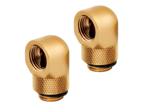 CORSAIR Hydro X Series 90° Rotary Adapter - Armatur for væskekjølesystem - gull (en pakke 2)