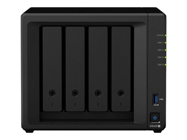 Synology Disk Station DS420+ - NAS-server - 4 brønner - RAID 0, 1, 5, 6, 10, JBOD - RAM 2 GB - Gigabit Ethernet - iSCSI støtte