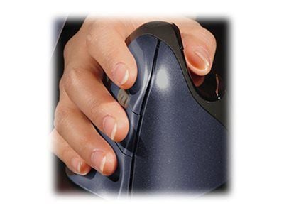 Evoluent VerticalMouse 4 Right Wireless - Vertikal mus - 6 knapper - trådløs - 2.4 GHz - USB trådløs mottaker