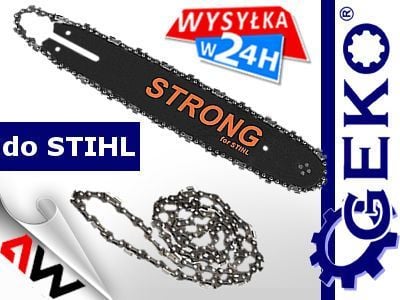 Geko styreskinne 14"3/8`+2x kjede 050 50 (G74011)