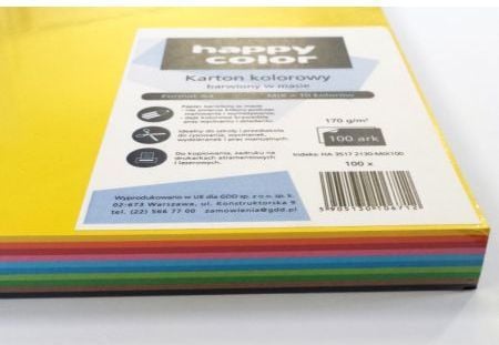 Happy Color kopipapir A4 170 g miks farger 100 ark