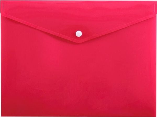 Penmate omslag med trykknapp A4 PP-113 rosa