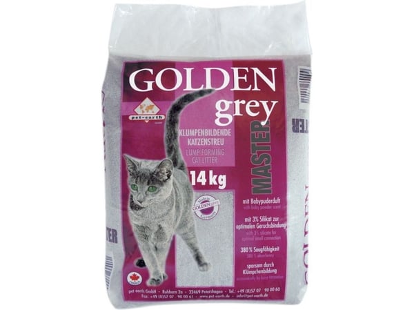 Pet Earth Golden Grey Master Baby Powder kattesand Pet Earth Golden Grey Master Baby Powder kattesand