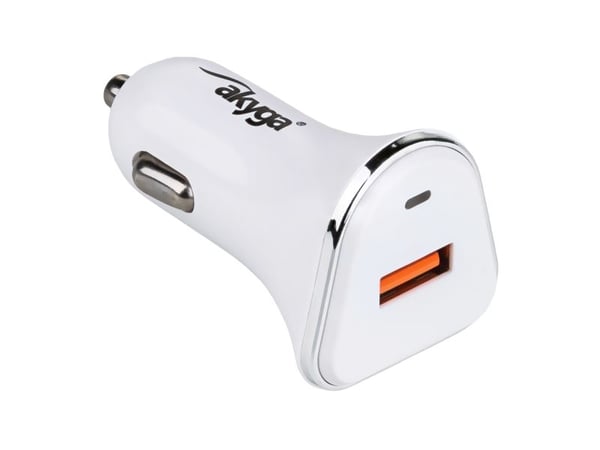 Akyga AK-CH-07 - Bilstrømadapter - 15 watt - 3 A - QC 3.0 (USB) - hvit