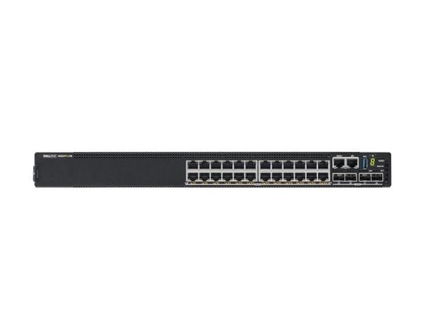 Dell PowerSwitch N2224PX-ON - Switch - L3 - Styrt - 12 x 10/100/1000/2.5G (PoE+) + 12 x 1/2.5G (PoE++) + 4 x 25 Gigabit SFP28 - front til bakside-l...