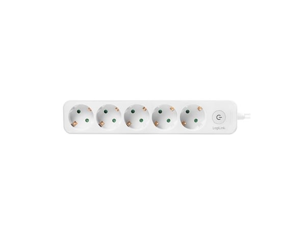 LogiLink LPS246, 1,5 m, 5 AC-pistorasia(a), Sisätila, Tyyppi F, Type F (CEE 7/4), IP20