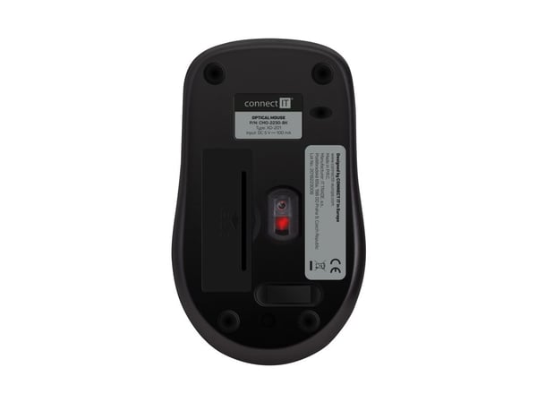KOBLE DEN "MUTE" trådløs optisk stille mus, USB, (+ 1x gratis AA-batteri), svart (CMO-2230-BK)