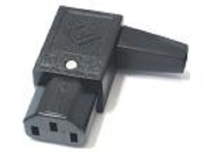 PremiumCord-virtakaapelin liitin 230V IEC C13, naaras, kulmikas (cs220/f90)