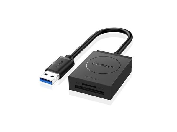 Ugreen - Kortleser - 2-i-1 (MMC, SD, RS-MMC, microSD, SDHC, microSDHC, SDXC, microSDXC) - UHS Class 1 - USB 3.0
