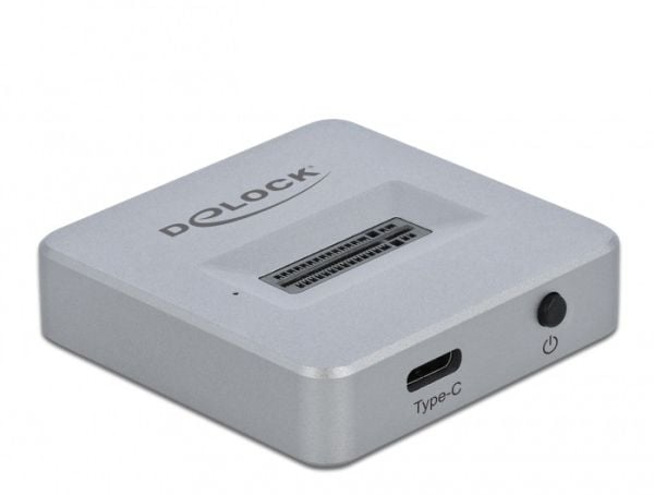 Delock M.2 Docking Station - Grensesnittsadapter - M.2 NVMe Card - USB 3.2 (Gen 2) - sølv