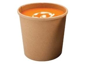 Papbæger Soup-To-Go 350 ml Ø90/73x86 mm Brun,500 stk/krt
