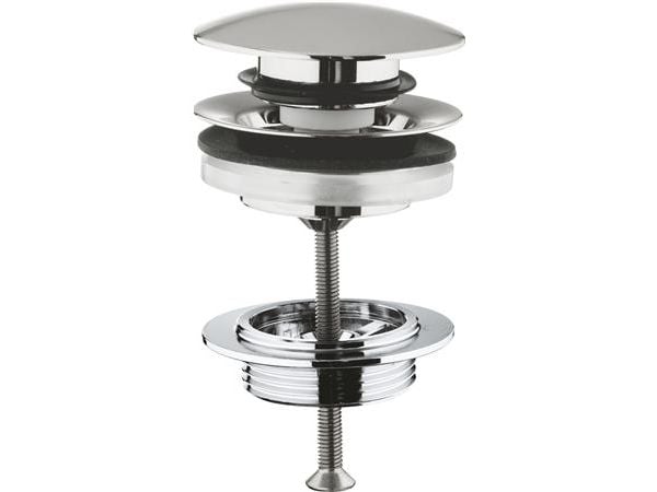 Grohe Push Up 1 1/4" bundventil i Supersteel