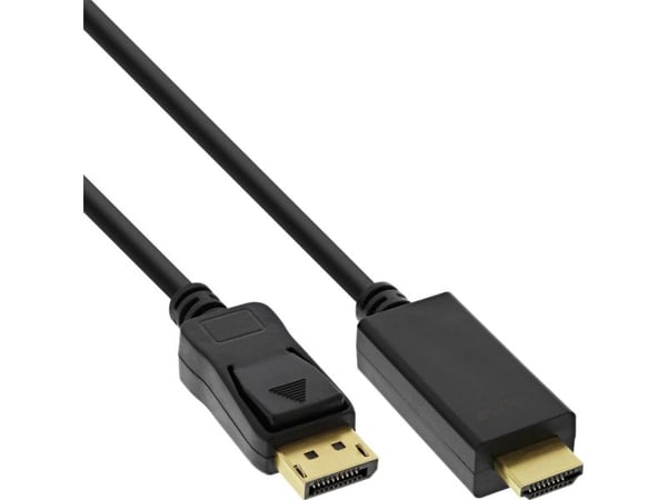 InLine 17182I, 2 m, HDMI Type A (Standard), DisplayPort, Hanstik, kultainen