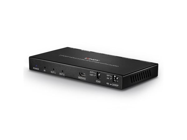 Lindy 38230, HDMI, 2x HDMI, 4096 x 2160 piksler, Svart, Metall, 4K Ultra HD