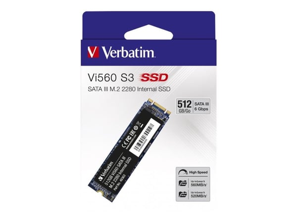 Verbatim Vi560 S3 - SSD - 512 GB - intern - M.2 2280 - SATA 6 Gb/s