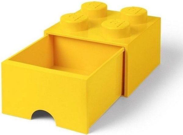 LEGO Brick Laatikko 4 keltainen, säilytyslaatikko